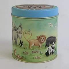 Vintage Century Resources Noah's Ark Cylindrical Tin 4.5"