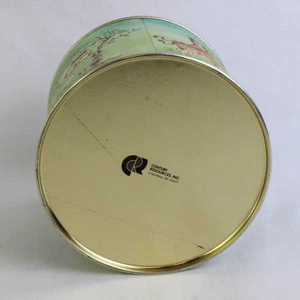 Vintage Century Resources Noah's Ark Cylindrical Tin 4.5"