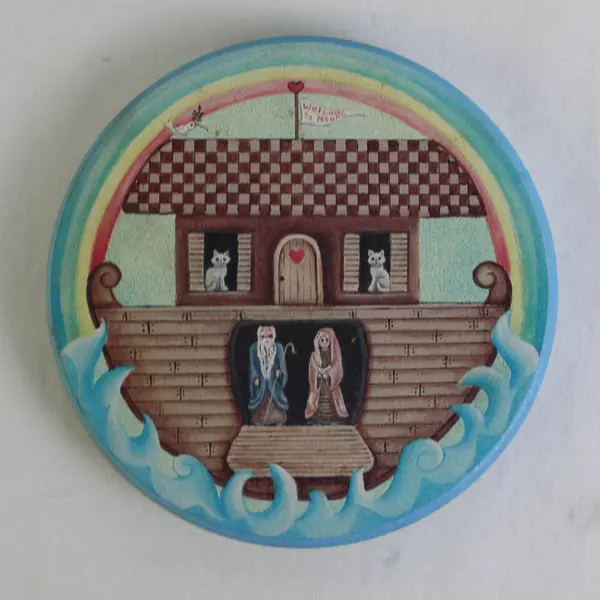 Vintage Century Resources Noah's Ark Cylindrical Tin 4.5"