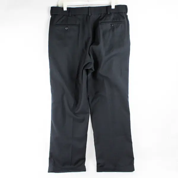 Stafford Men's 36x30 Wool Blend Charcoal Cuffed Leg Classic Fit Suit Dress Pants