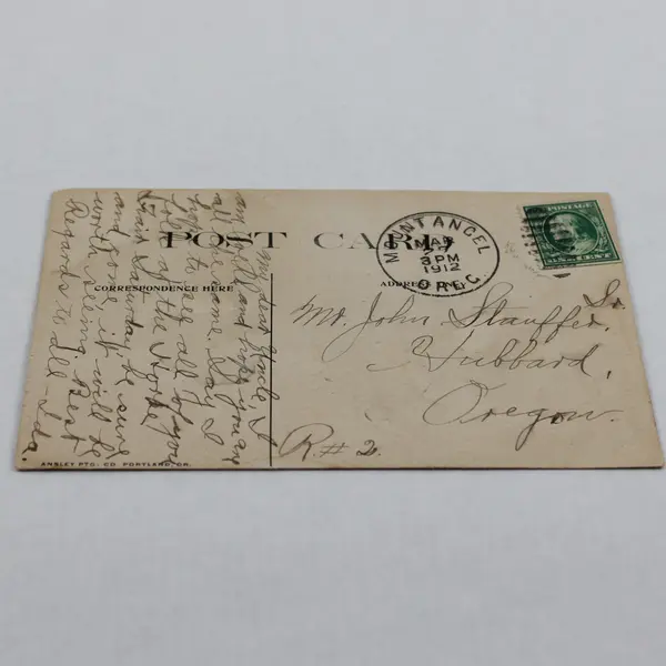 Portland Oregon City Hall Litho Postcard 1912 Mt Angel Postmark