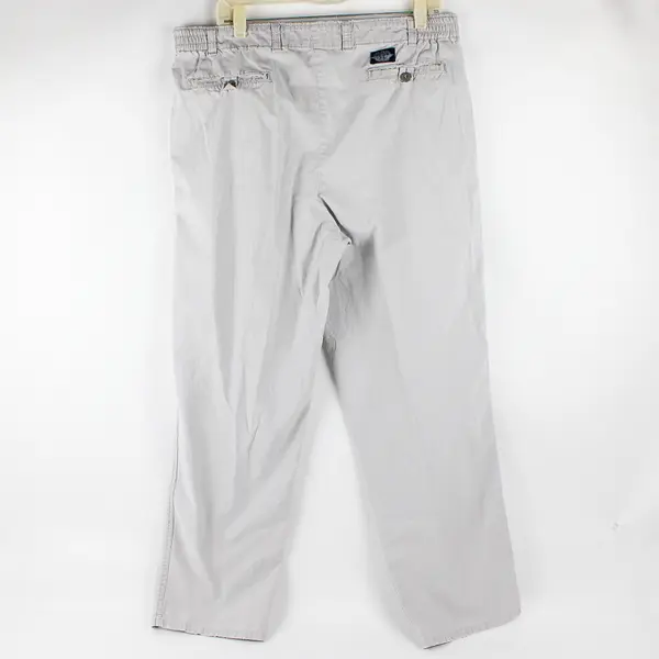 Dockers Men's 36x30 Light Gray Khakis Straight Fit Pleated Front Pants
