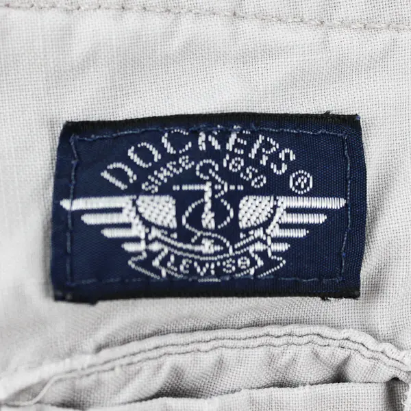 Dockers Men's 36x30 Light Gray Khakis Straight Fit Pleated Front Pants