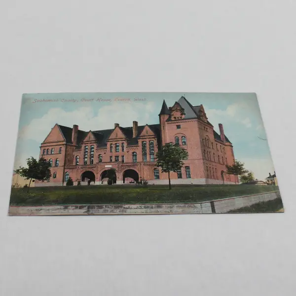 Vintage Snohomish County Court House Postcard Everett Washington