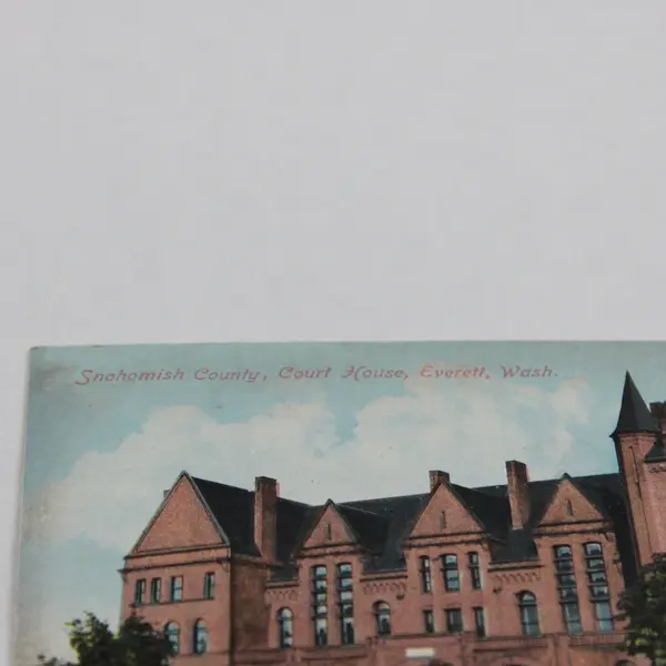 Vintage Snohomish County Court House Postcard Everett Washington