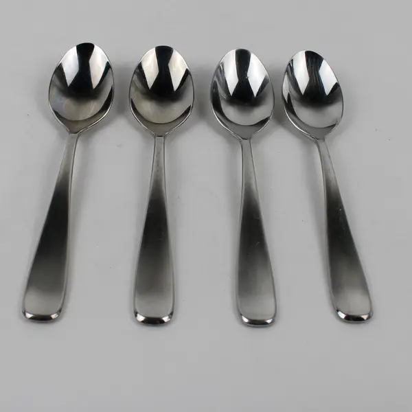 Lot of 4 Cambridge Silver CBS54 Pattern 18/10 SS Teaspoons 6.75" Rare HTF Good