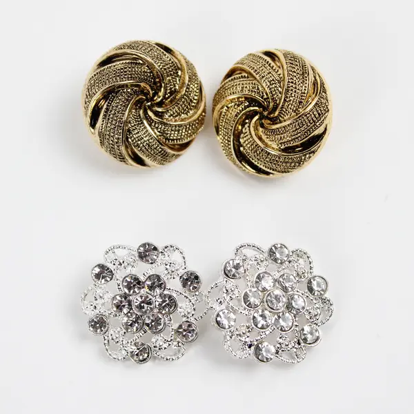 Lot of 2 Small Bags of Misc. Embellishments/Buttons for Crafting or Beading