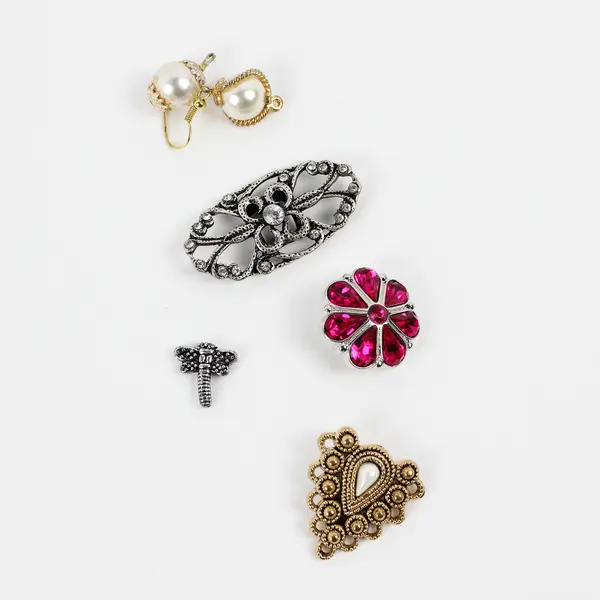 Lot of 2 Small Bags of Misc. Embellishments/Buttons for Crafting or Beading