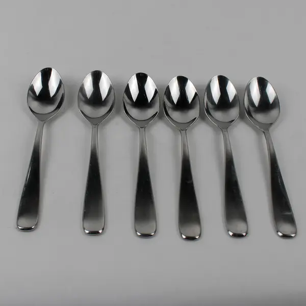 Lot of 6 Cambridge Silver CBS54 Pattern 18/10 SS Teaspoons 6.75" Rare HTF Good