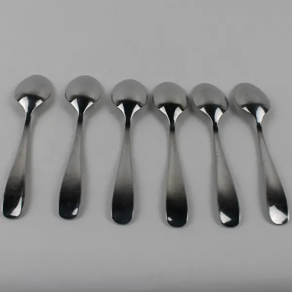 Lot of 6 Cambridge Silver CBS54 Pattern 18/10 SS Teaspoons 6.75" Rare HTF Good