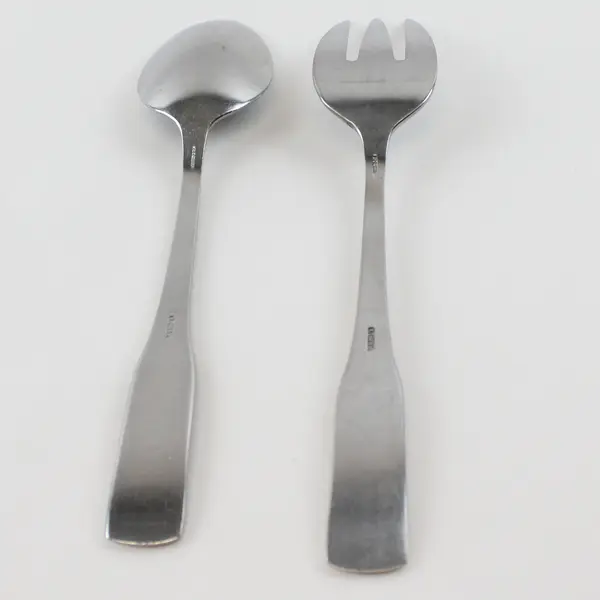 Lot Of 2 Oneida Silver Persuasion (Stainless) Flatware Serving Set (Spoon/Fork)