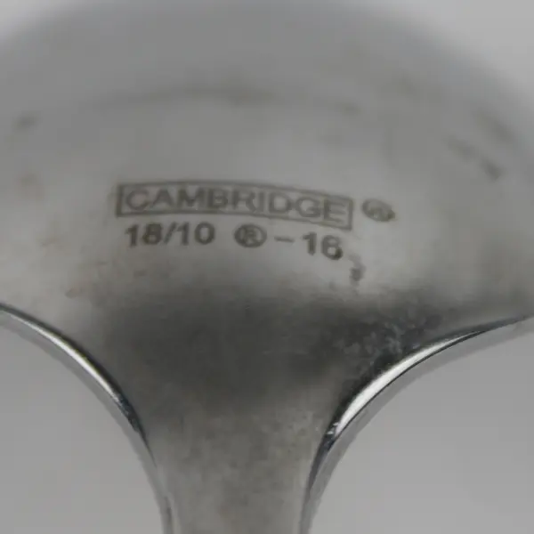 Lot of 4 Cambridge Silver CBS54 Pattern 18/10 SS Soup Spoons 8" Rare HTF Good