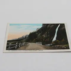 Vintage Horsetail Falls Columbia River Highway Oregon Color Postcard