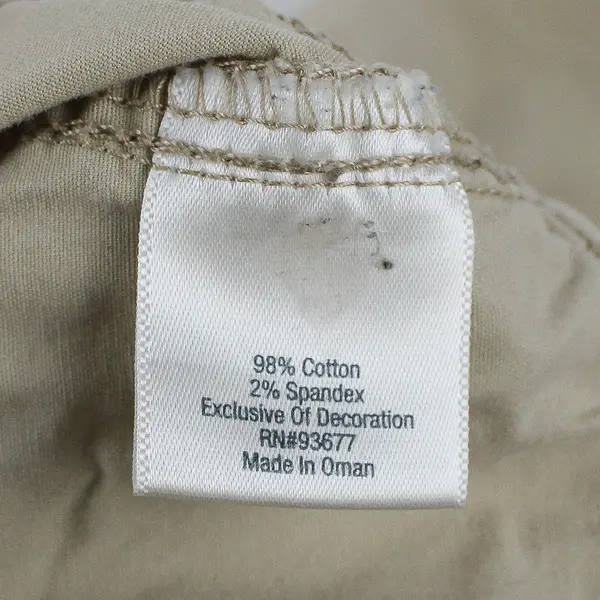 St. Johns Bay Women's 10 Tan Floral Embroidered Drawstring Cuff Capri Pants