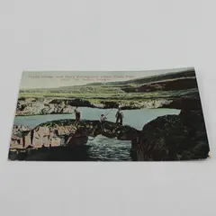 Freak Bridge Rock Formations Below Celilo Falls Oregon Color Postcard The Dalles