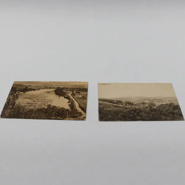 Lot Of 2 Springfield Oregon Birds Eye View Litho Postcards 1910s