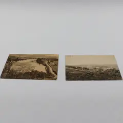 Lot Of 2 Springfield Oregon Birds Eye View Litho Postcards 1910s