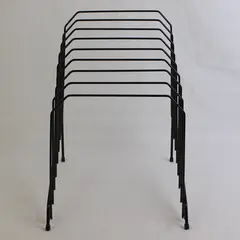 8 Compartment Black Wire Step File Organizer 12"