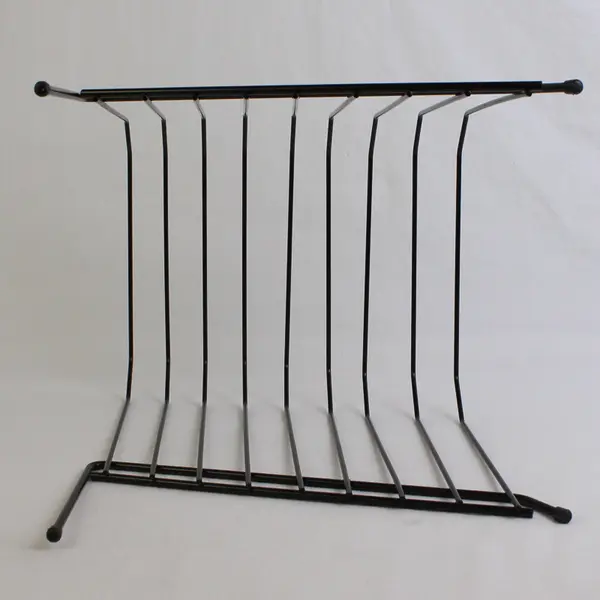 8 Compartment Black Wire Step File Organizer 12"