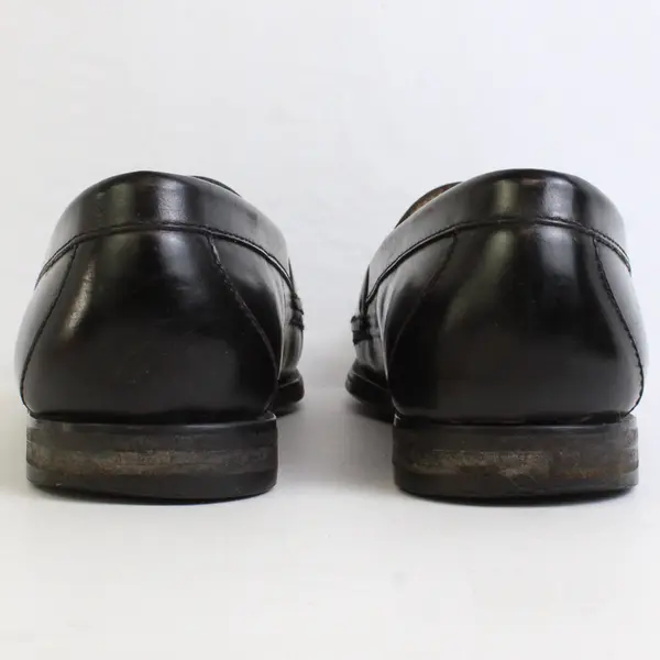 Vintage Cole Haan City Men's 9 1/2 C129 Black Leather Tassel Loafer Shoes