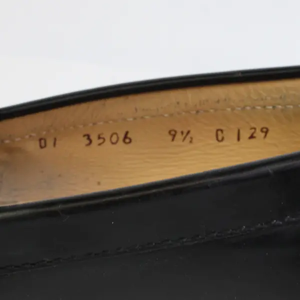 Vintage Cole Haan City Men's 9 1/2 C129 Black Leather Tassel Loafer Shoes