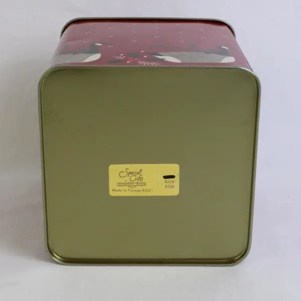 Vintage Crowning Touch Christmas Goose Tin 5.5"