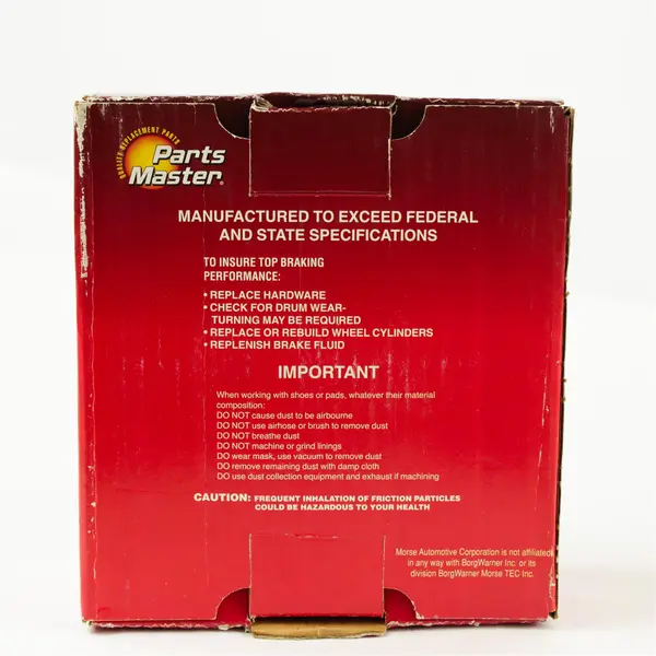 Parts Master FB642 Premium Non-Asbestos Brake Shoes New Open Box