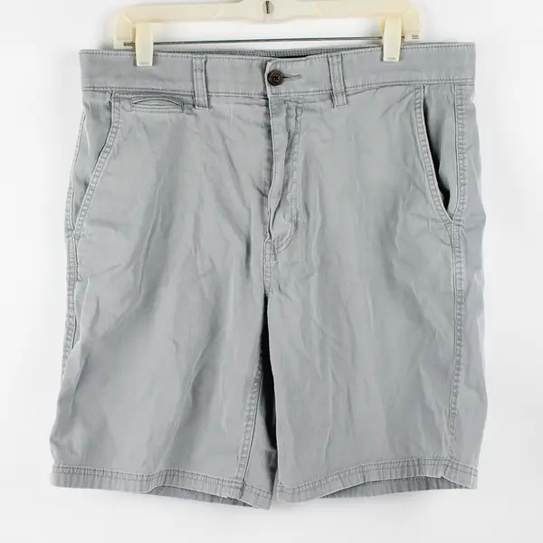 St. John's Bay Men's 34 Gray Super Stretch Comfort Chino Shorts