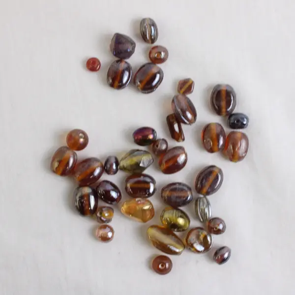 Bag of Brown Hue Loose Beads, Assorted Sizes