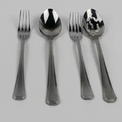 Lot Of 4 Cambridge Silver Dorsett (Stainless) Flatware 2 Serving Spoons 2 Forks