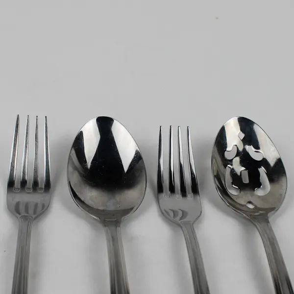 Lot Of 4 Cambridge Silver Dorsett (Stainless) Flatware 2 Serving Spoons 2 Forks