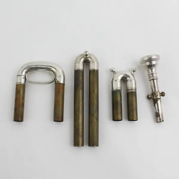 Rare Antique Dyers Professional Silver Tone Cornet Model 8075 For Restoration