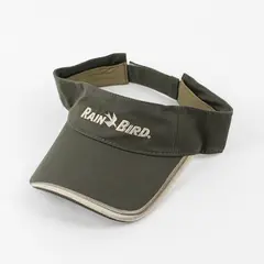 Vintage K-Products Rain Bird Embroidered Green Visor Adult One Size