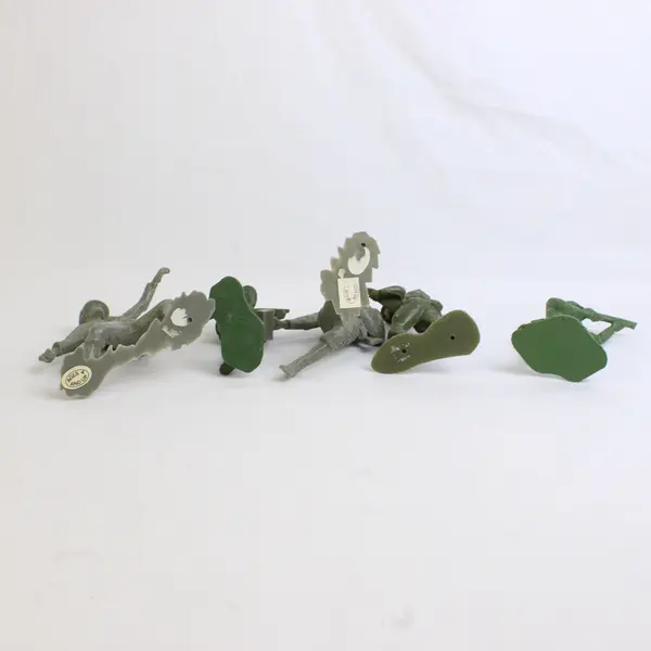 Lot of 5 Vintage 1960's Louis Marx Co Toy Soldier Figures WWII Army Men US