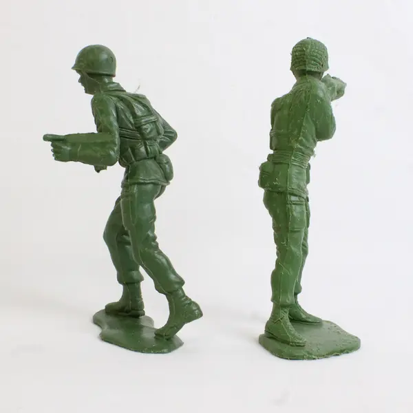 Lot of 5 Vintage 1960's Louis Marx Co Toy Soldier Figures WWII Army Men US