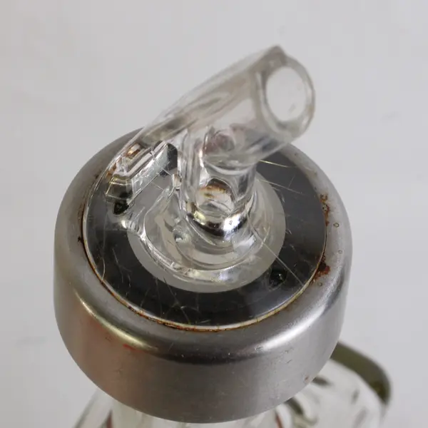 Glass Decorative Olive Oil Bottle w/Pourer 12" Tall #U14 B1 2058