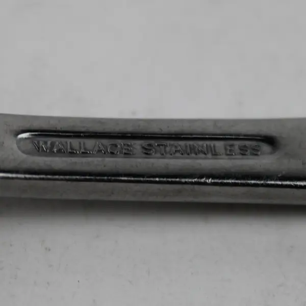 Wallace Silver Circe Pattern Stainless Solid Cold Meat Serving Fork 8" Rare HTF