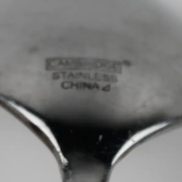 Lot Of 5 Cambridge Silver Continental (Stainless) Flatware Soup Spoons 8.25"