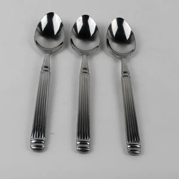 Lot Of 3 Cambridge Silver Continental (Stainless) Flatware Soup Spoons 8.25"