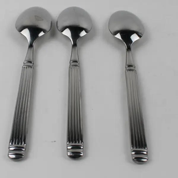 Lot Of 3 Cambridge Silver Continental (Stainless) Flatware Soup Spoons 8.25"