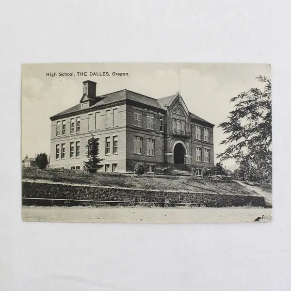 Vintage High School The Dalles Oregon Litho Postcard 1909 Sprouse & Son