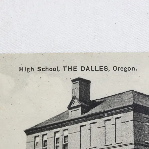 Vintage High School The Dalles Oregon Litho Postcard 1909 Sprouse & Son