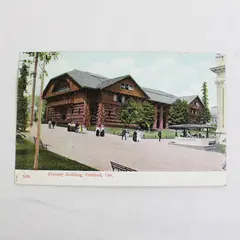 Vintage Forestry Building Portland Oregon Color Litho Postcard 1908