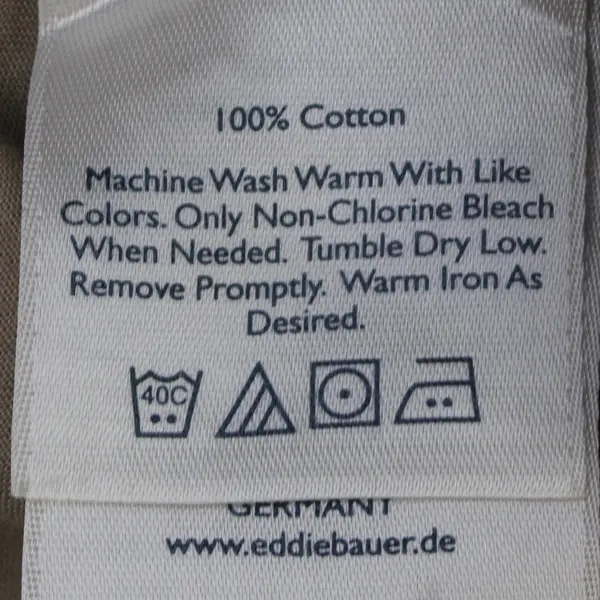 Eddie Bauer Beige Relaxed Fit Short-Sleeved Button-Down Men's XLT