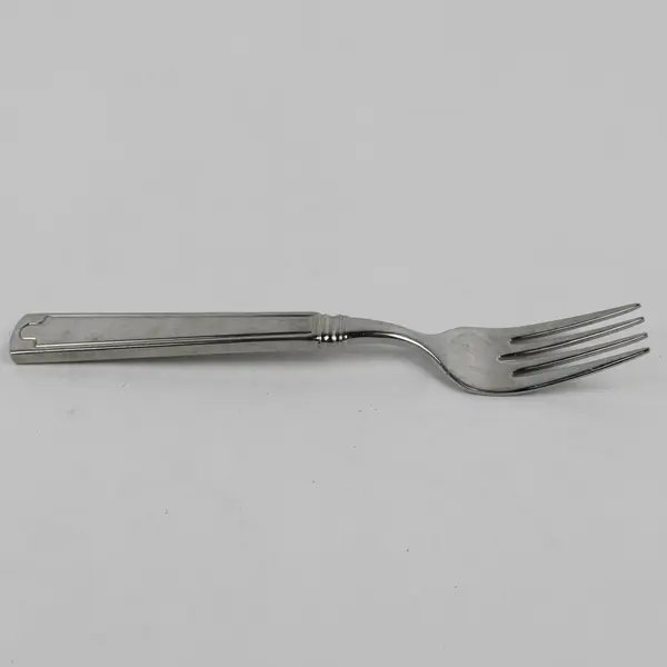 4 Cambridge Unknown Pattern Back/Front Geometric 18/10 Salad Fork 7.5" Rare HTF