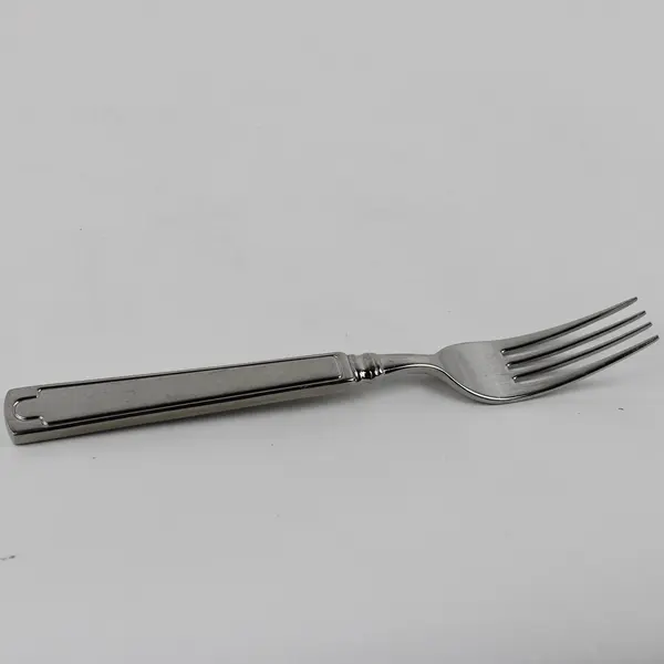 5 Cambridge Unknown Pattern Back/Front Geometric 18/10 SS Forks 8.25" Rare HTF