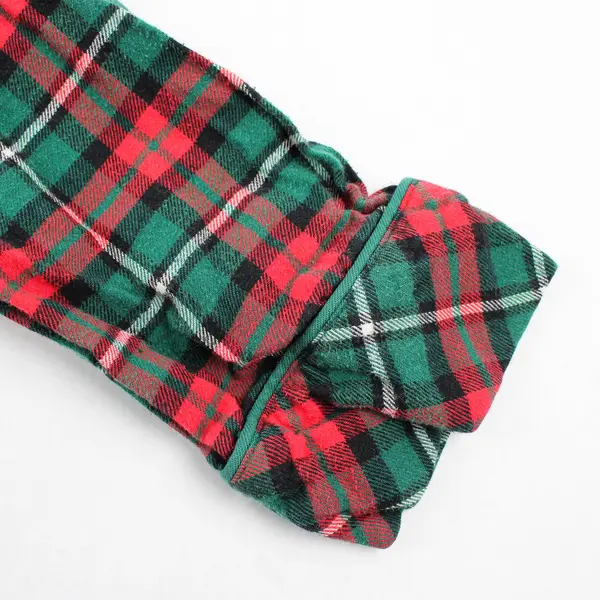 PajamaGram Red and Green Plaid Flannel Nightgown Women's XS