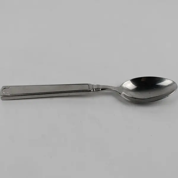 7 Cambridge Unknown Pattern Back/Front Geometric 18/10 Soup Spoon 8.25" Rare HTF