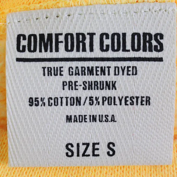 NWOT Comfort Colors Adult S Yellow w/Tulip Butterfly Graphic Pullover Sweater