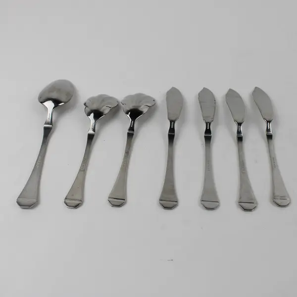 Lot Of 7 Oneida Silver Verona (Stainless) Flatware 4 Butter Knives 3 Spoons